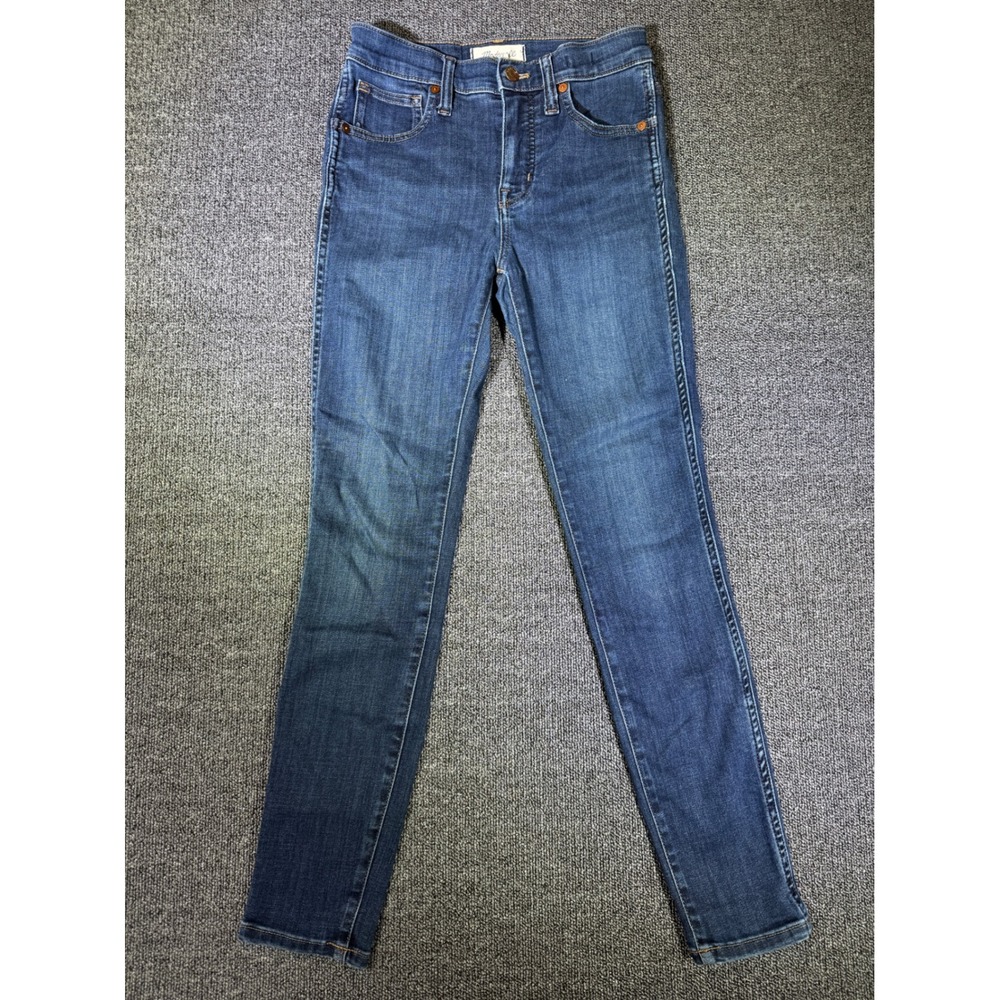 Madewell 10 High-Rise Skinny Jeans Blue Denim Size 25 High Waisted Skinny Leg